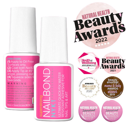 Super Strong Nail Glue for Acrylic Nail Tips & Press on Nails Bond Brush on Nail