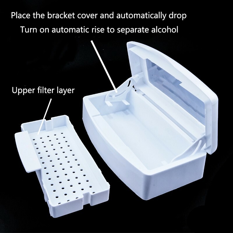MISS ANA STERILIZING TRAY WHITE BOX CLEAN HAIR SALON, SPA NAIL MANICURE ART TOOL