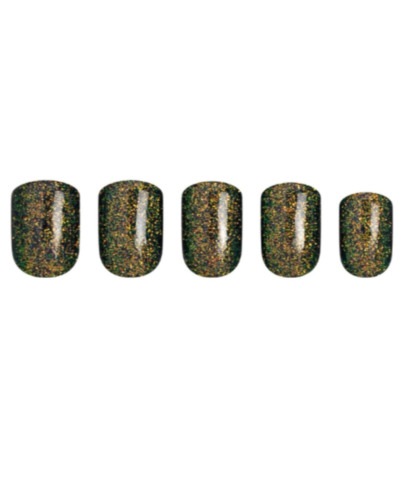 Red Aspen Press On Nails, Short Square, Sprinkled in Stardust, Shannon B4y
