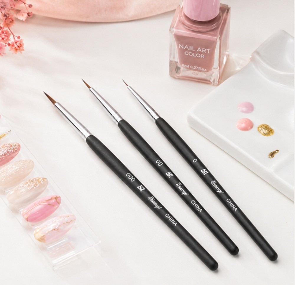 3-Piece Nail Art Tool Set Nail Art Pen UV Gel Dotting Tool Fine Liner Brush Kit