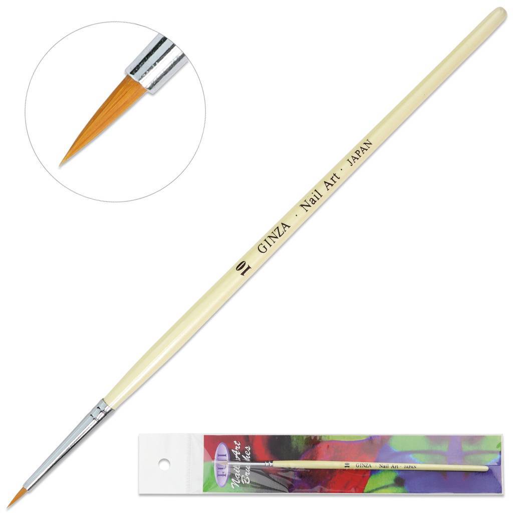 Ginza Japan Professional Quality Detailer Nail Art Brush with Wooden Handle