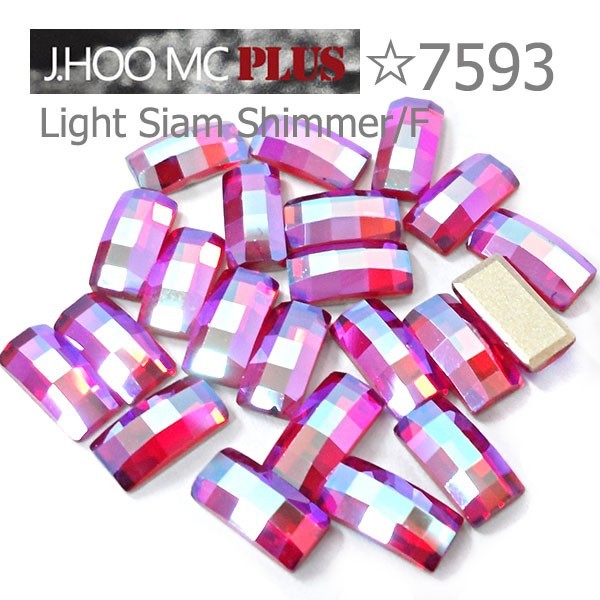 J.HOO Crystal 7593 Curved Baguette Flat Back Rhinestones 8×4mm Nail Art (10pcs)