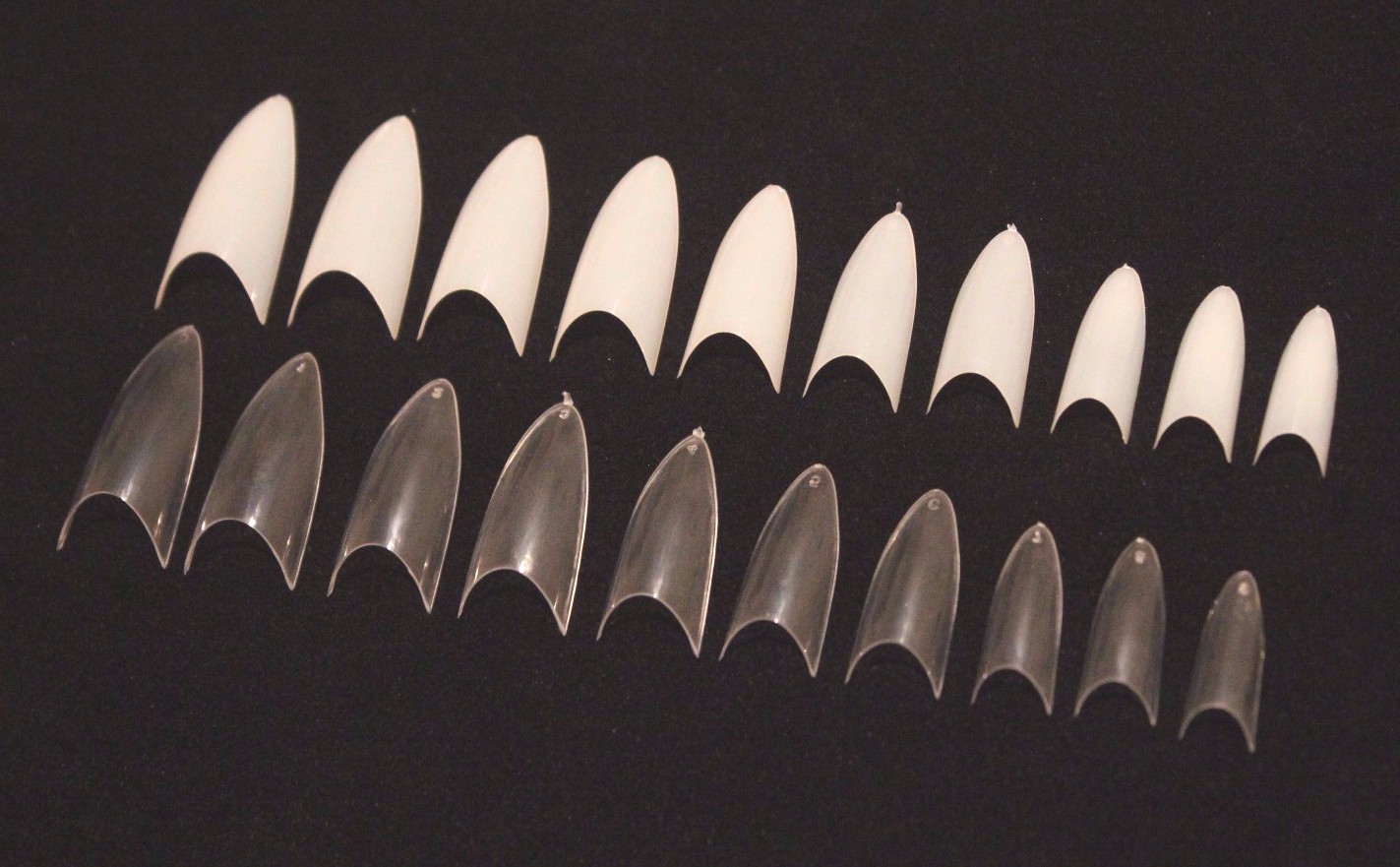 20 100 500 Stiletto Pointed Shape False Vamp Art Tips Fake Acrylic Nails