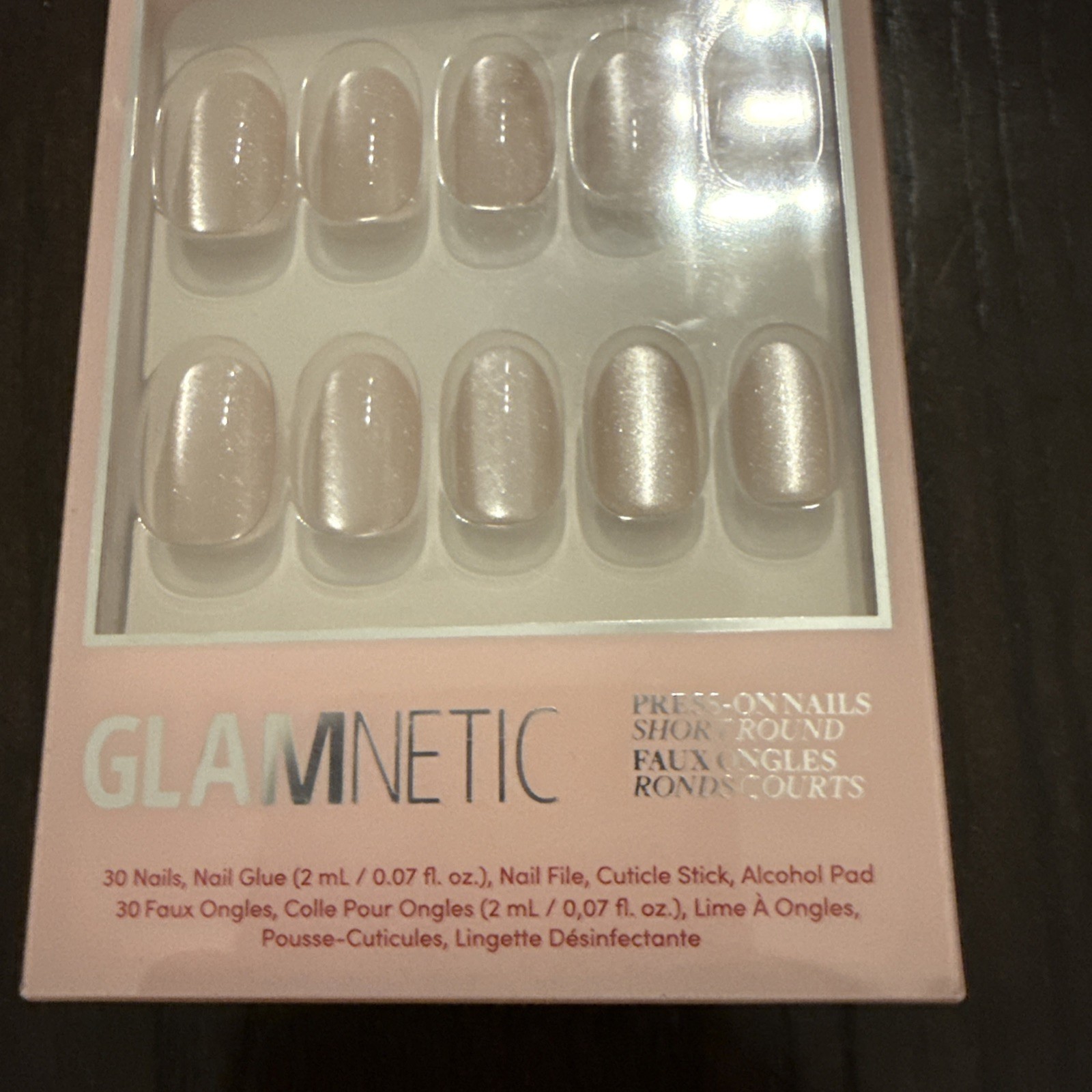Glamnetic Press On Nails PURE INTENTIONS | Short Round | 30 Nail kit + Glue