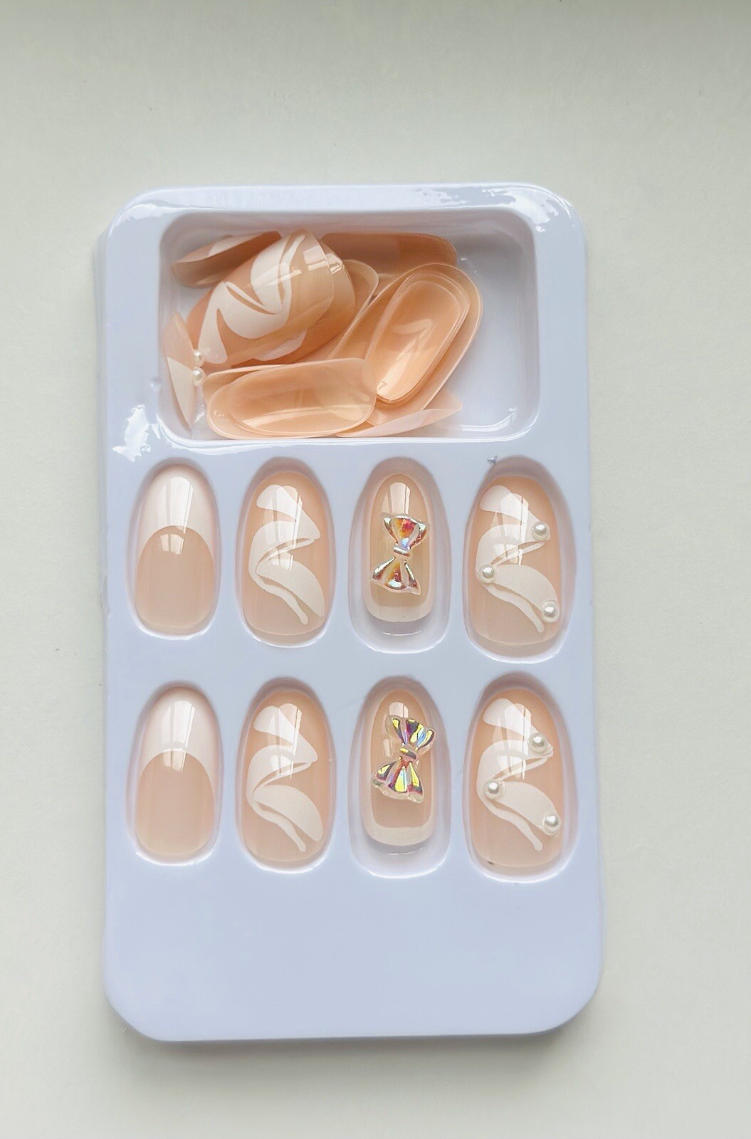 Reusable Press On Nails SPRINKLES 24 Nails, Glue, File, Stick, Alcohol