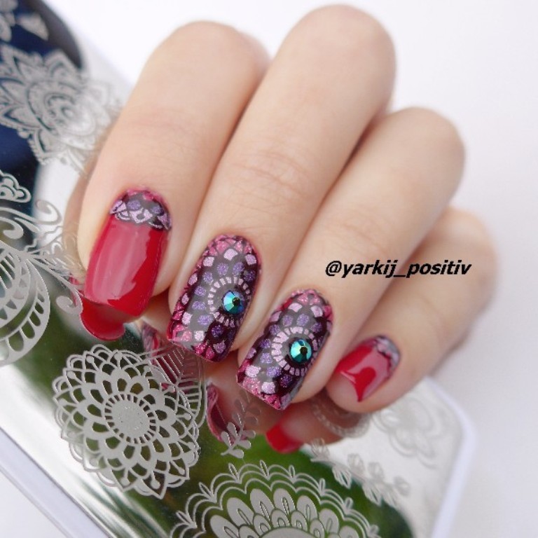 Chic Flower Theme Nail Art Stamping Manicure DIY Template Image Plate BP L014