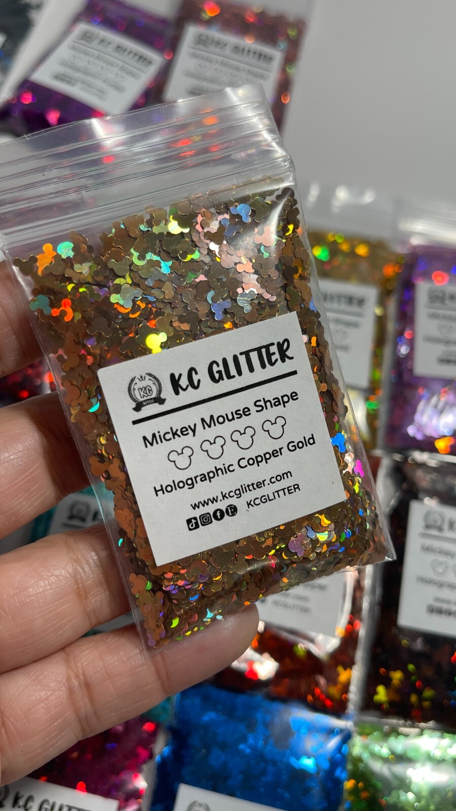 Solvent Resistant MICKEY MOUSE shape Glitter Nail Art Face Craft epoxy US Seller