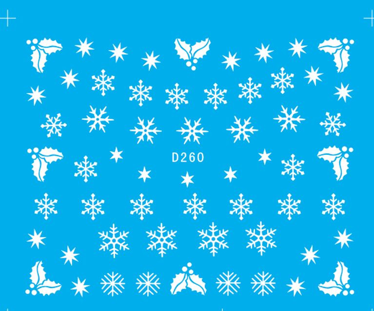 Water Transfer Snow Flake Angle Gift Christmas Nail Art Stickers Decals #260-270