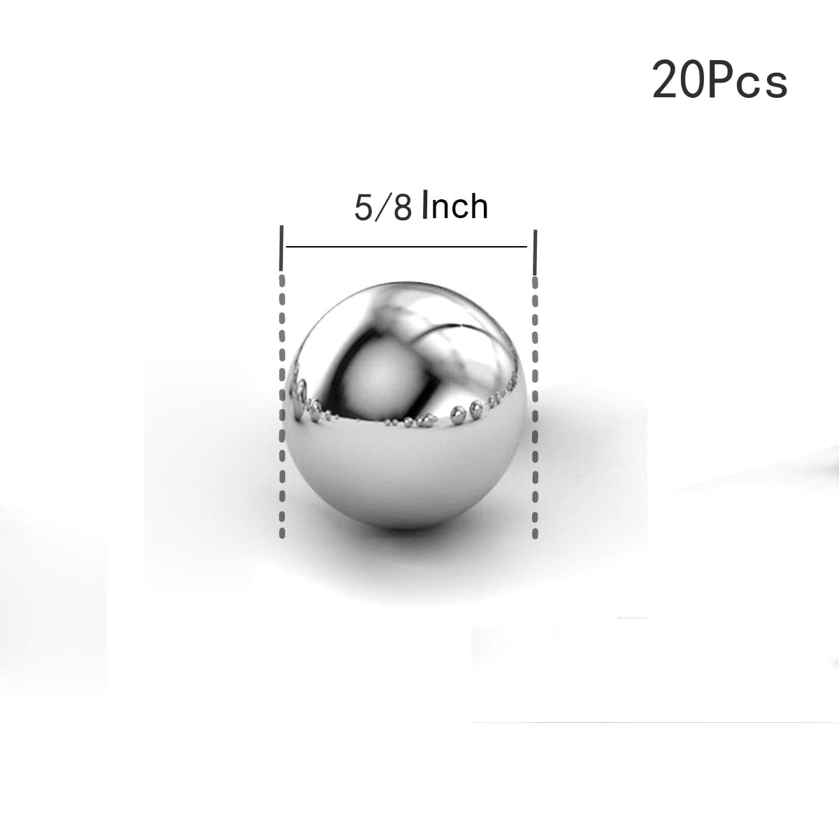 20 PCS 5/8 Inch High Precision 304 Stainless Steel Bearing Balls G100
