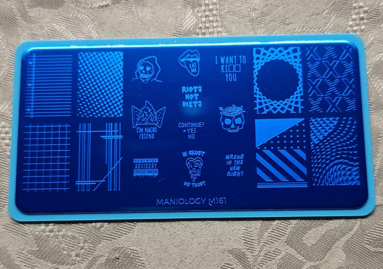 HTF M161 Maniology Rebel Free Thinking Spirit Hippie Halloween Nail Stamp Plate