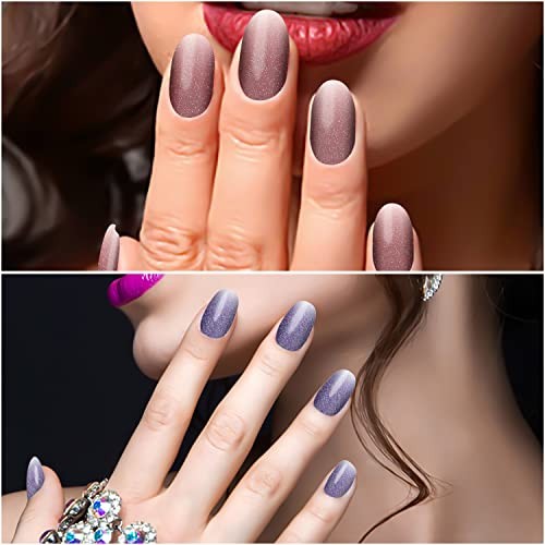 16 Sheets Nail Polish Strips – Full Nail Wraps – Self Adhesive Gradient Glitter