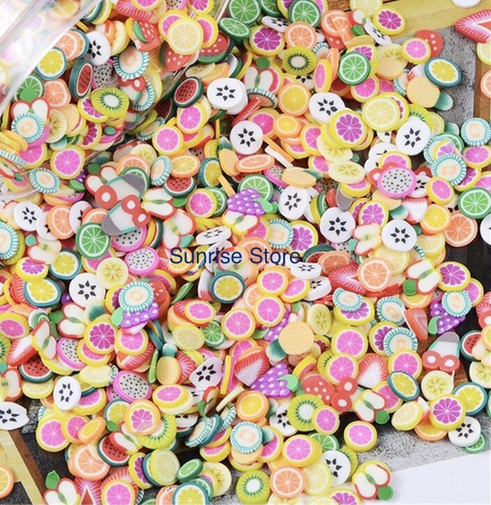 Nail Art Polymer Clay Multi Color Flower Fruit Nail Art Manicure Decorations