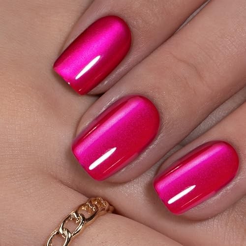 30pcs Press on Nails – Acrylic Fake Nails, Apricot Design, Glossy Nude, Short Ti