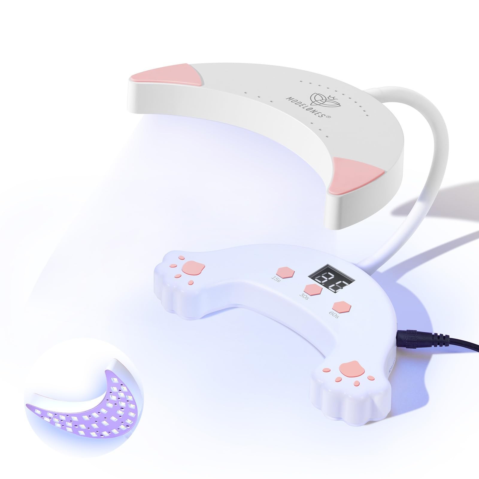 modelones UV LED Nail Lamp, Gooseneck UV Light for Gel Nails, 48 W … Fast Ship