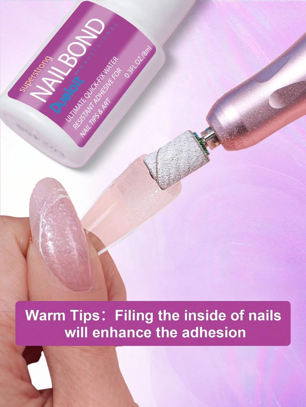 8ml Brush On Nail Glue Strong Adhesive for Acrylic Press On Nails Nail Tips