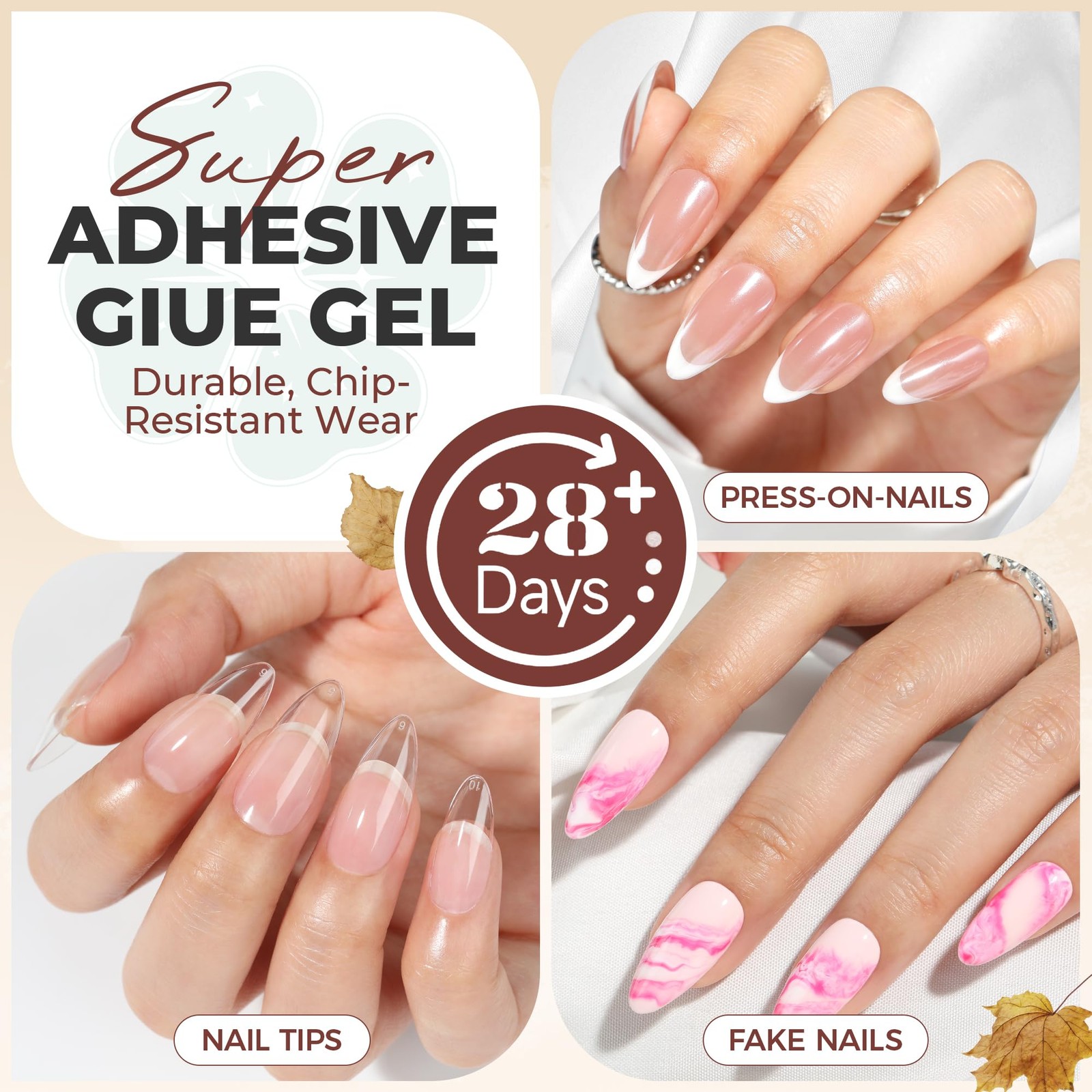 Super Strong Nail Glue Gel 15ml Extension Gel Glue for Nail Tips Clear Acrylic