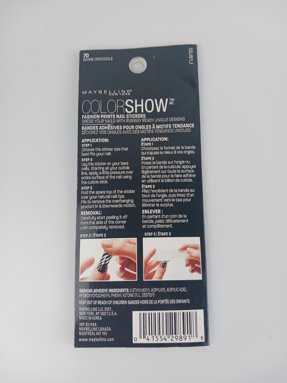 5 PACK MAYBELLINE COLOR SHOW FASHION PRINT 18 NAIL STICKERS 30,60,70,80,20