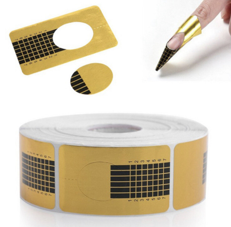 Nail Paper Tray 500PCS Nail Art Extension Nail Form Acrylic UV Gel Tips Sticker