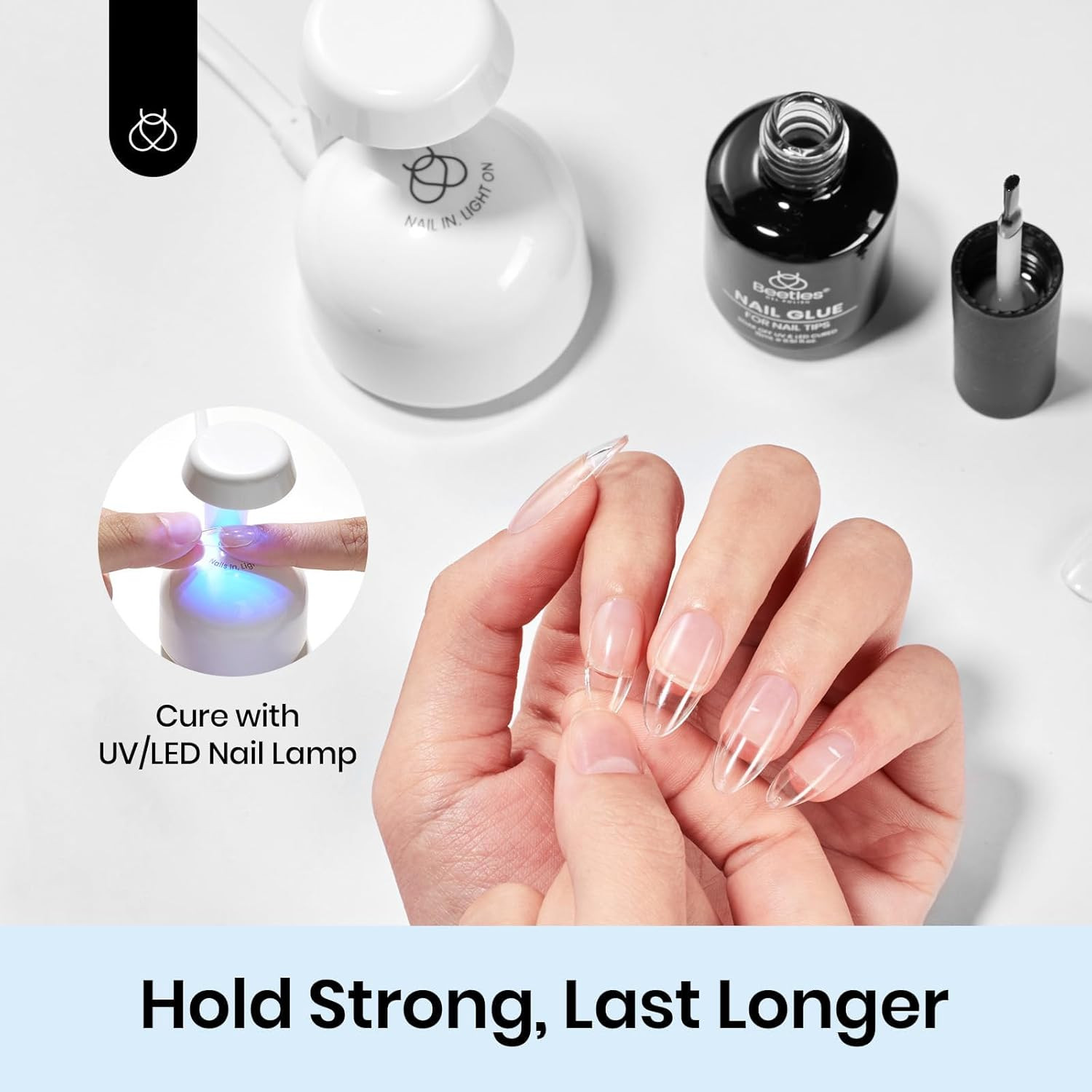 15Ml Gel Nail Glue 9 in 1 for Acrylic Nails Tips and Clear Press on Nails, Long
