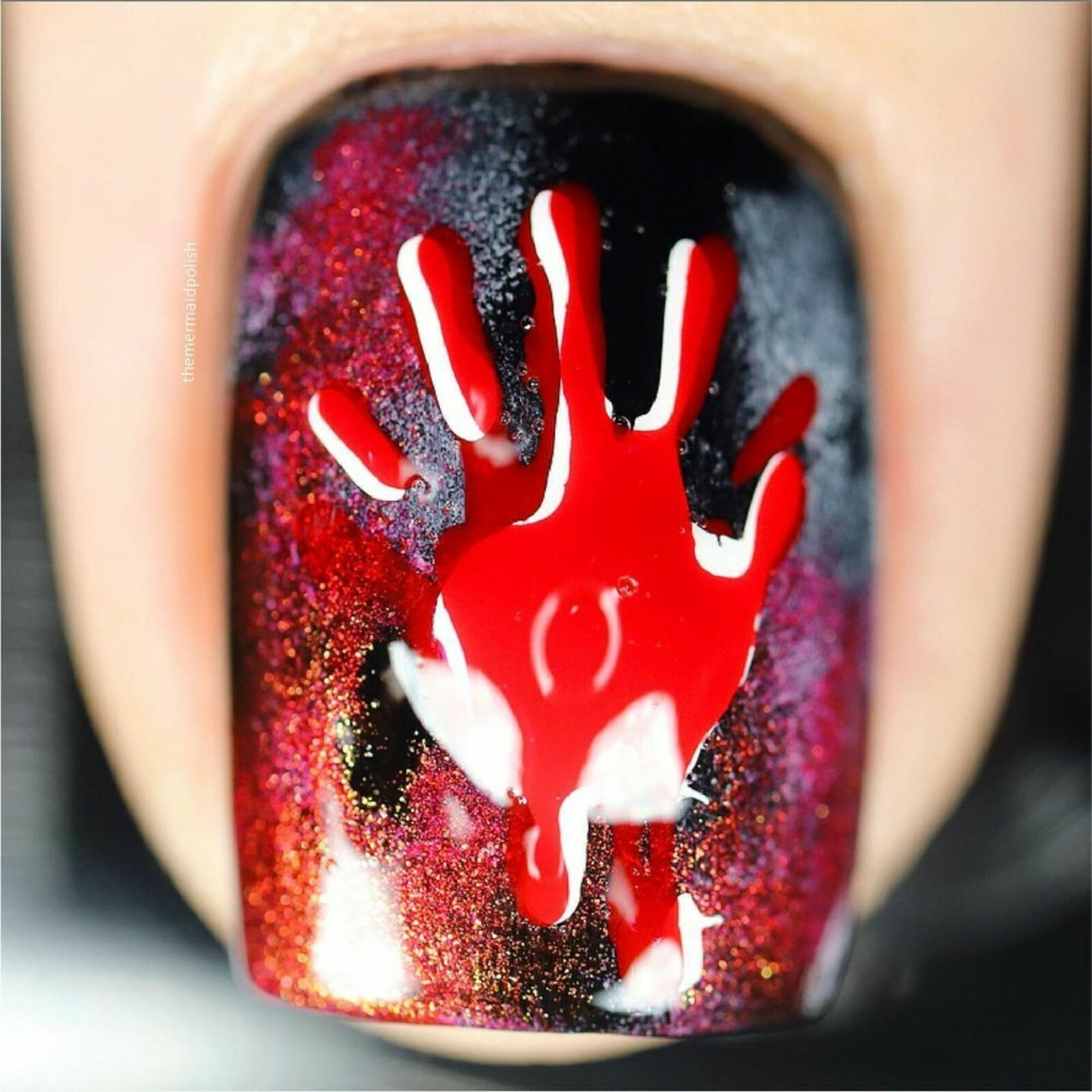 Bloody Hands Stencils for Nails, Halloween Nail Stickers, Nail Art, Nail Vinyls
