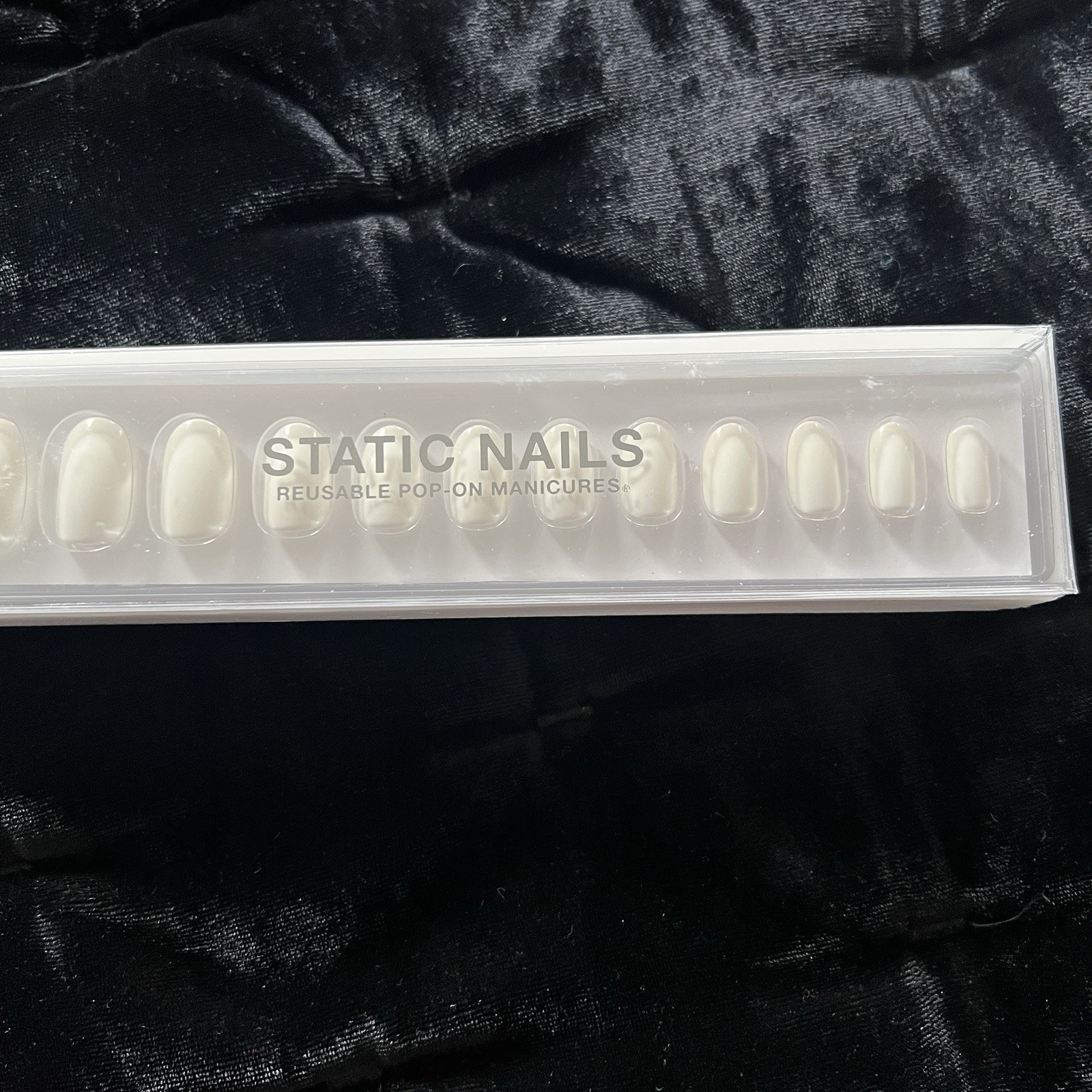 🤍 Static Nails Create Your Own Canvas Round Reusable Pop-On Manicure New In Box