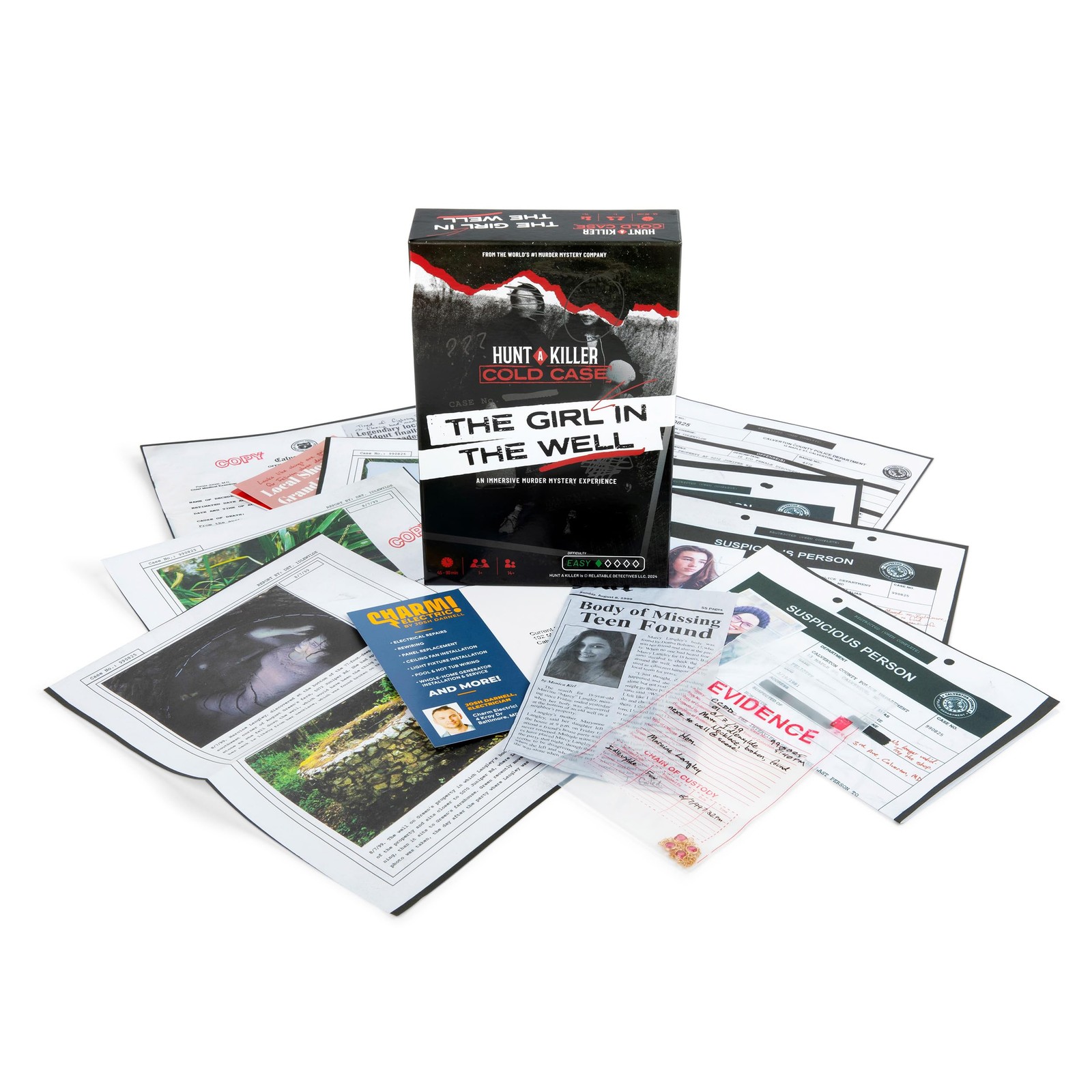 Hunt A Killer: Cold Case 2 inches (W) x 9 (L) x 0.1 (H), Black