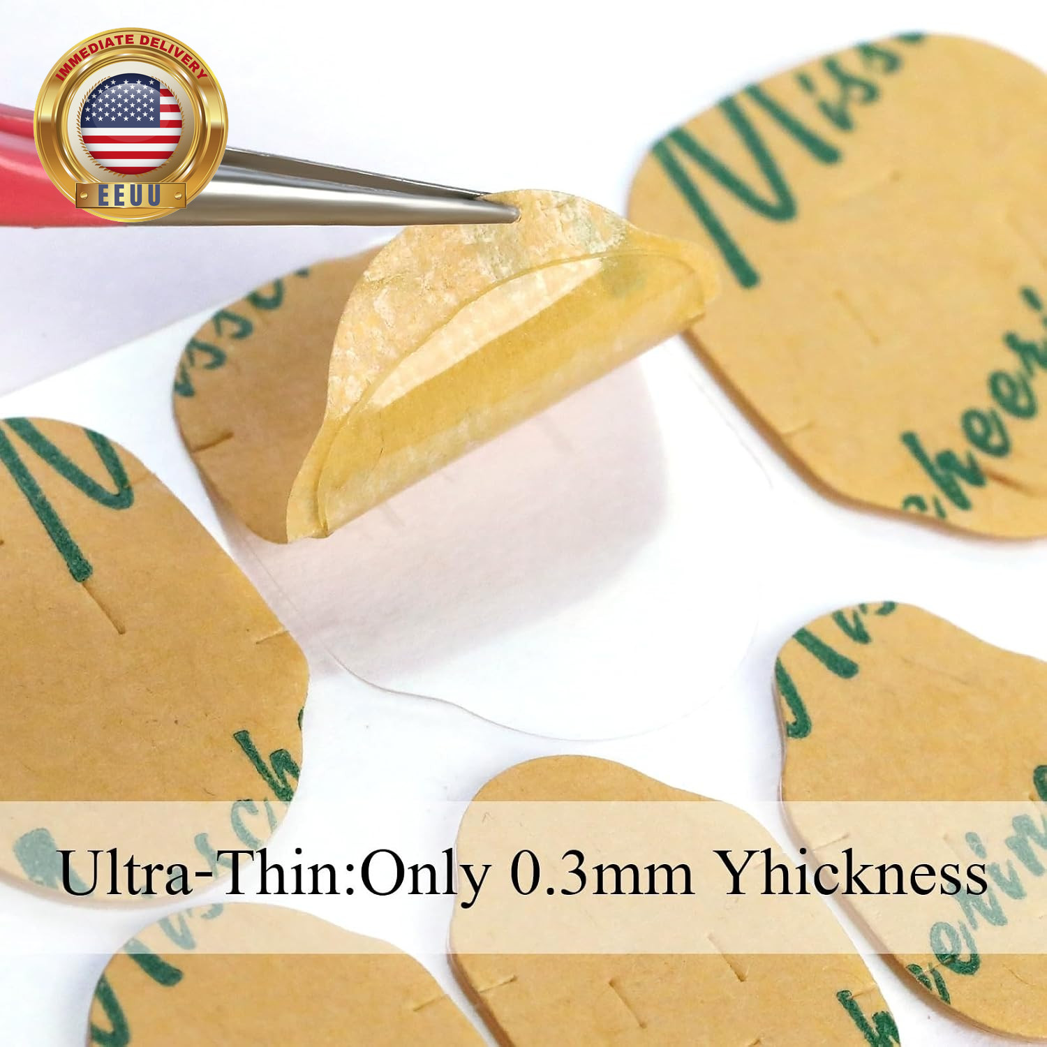 288Pcs Nail Adhesive Tabs for Fake Nails Nail Glue for Press Ons with 0.3Mm Ultr