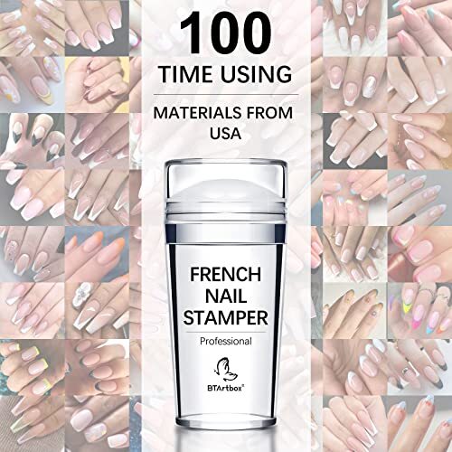 French Nail Stamper – French Tip Nail Tools with Nail Scraper and set A