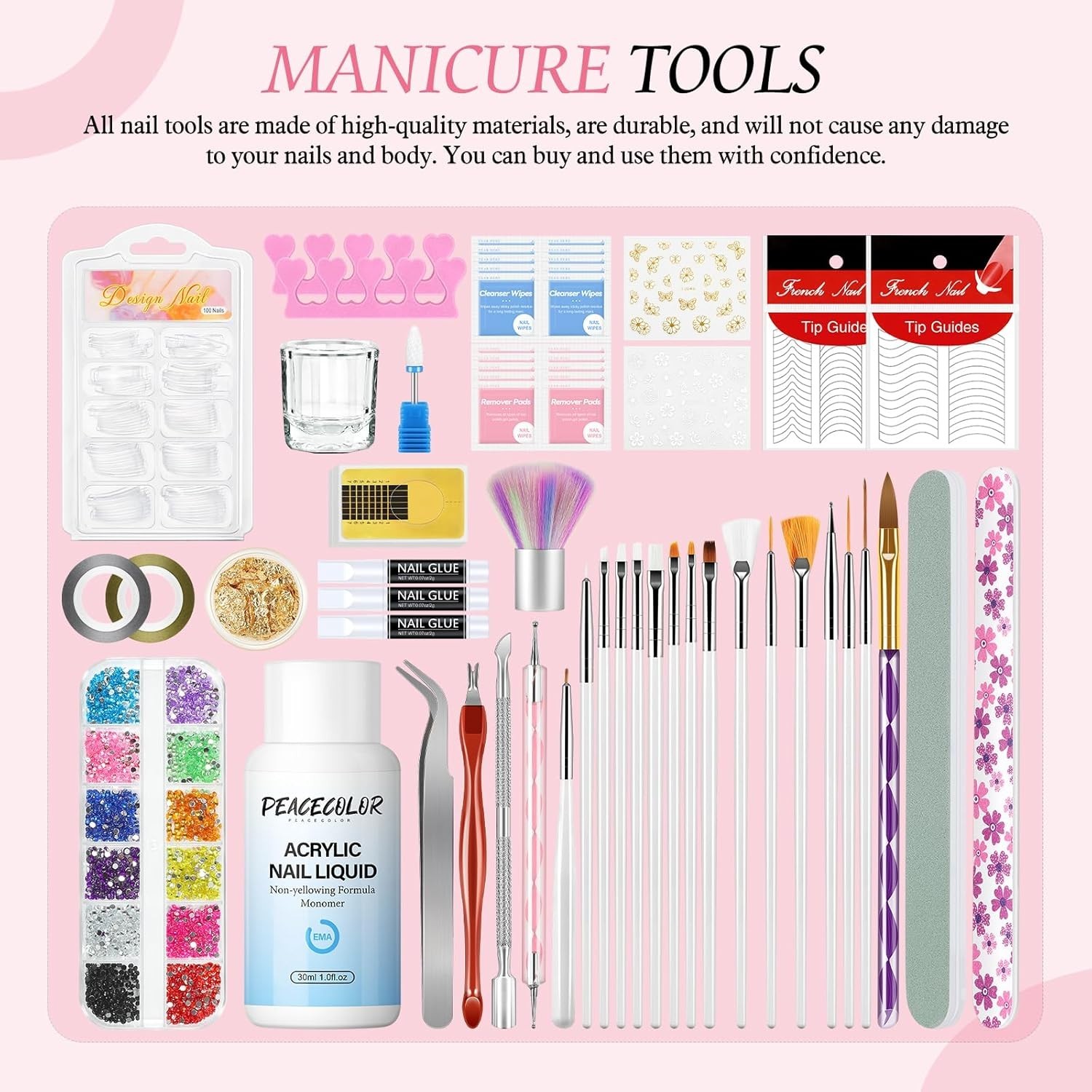 Acrylic Nail Kit for Beginners with Everything,Professional Nail Kit Acrylic Set