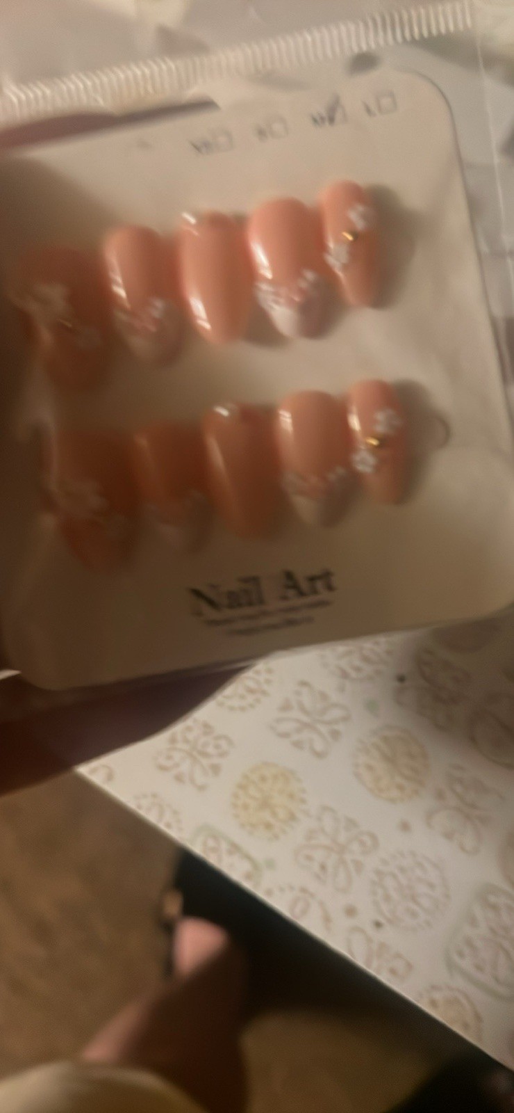 Pink Shiny Square Press-On Nails Medium Full Cover Pre-Designed Animal Theme