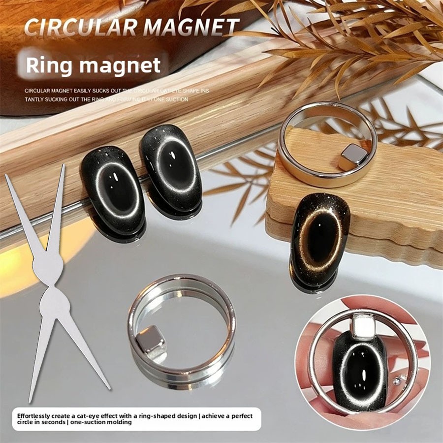Double-head French Nail Art Magnet Set 3D Strong Cat Eye Magnet Nail Art US