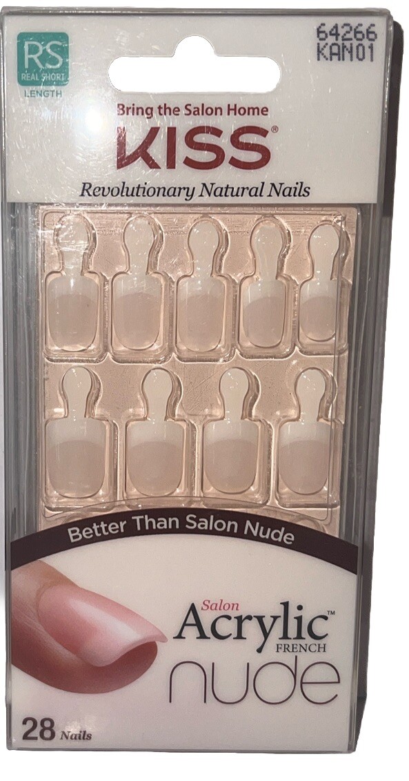 KISS Acrylic NUDE French 28 R. SMALL Nails #64266 (New See Description & Photos)