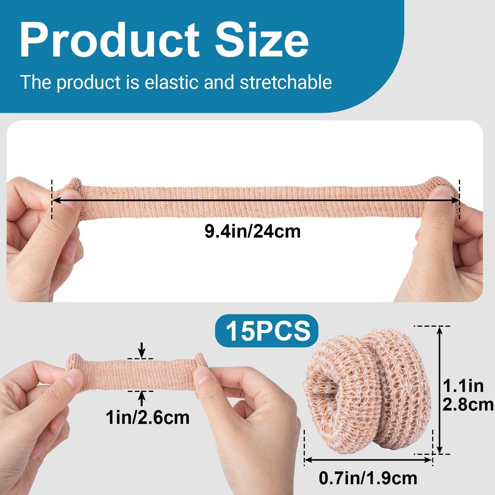 15PCS Fingertip Bandages, Cotton Finger Cots, Elastic Finger Gloves, Thumb Pr…