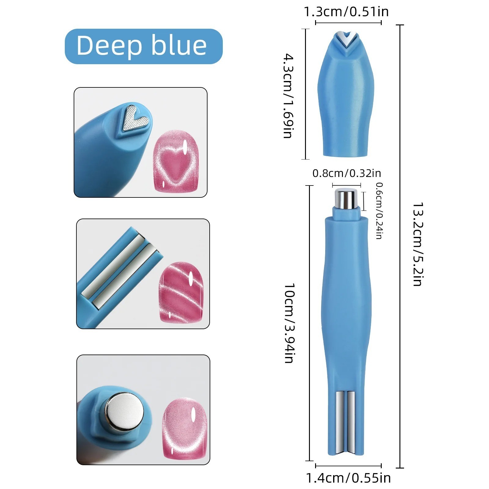 Magnet Pen for Nail Art – Double Line Cat Eye Tool – French Manicure Style