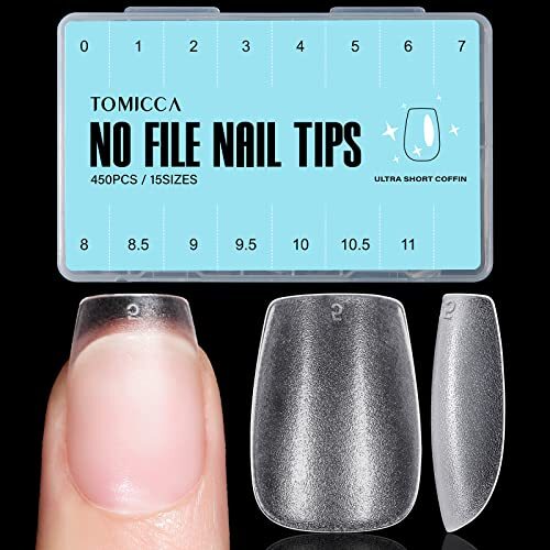 Extra Short Coffin Nail Tips – 450Pcs Full 450Pcs extra short coffin nails
