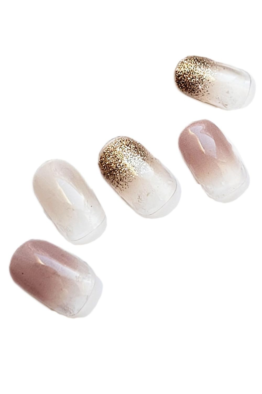 Nail Stickers Chocolat Latte Gel-Style No-Harden 20pcs Japan