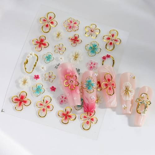 Stickers para Uñas Nail Stickers Self-Adhesive Sticker para Uñas Colorful 3D
