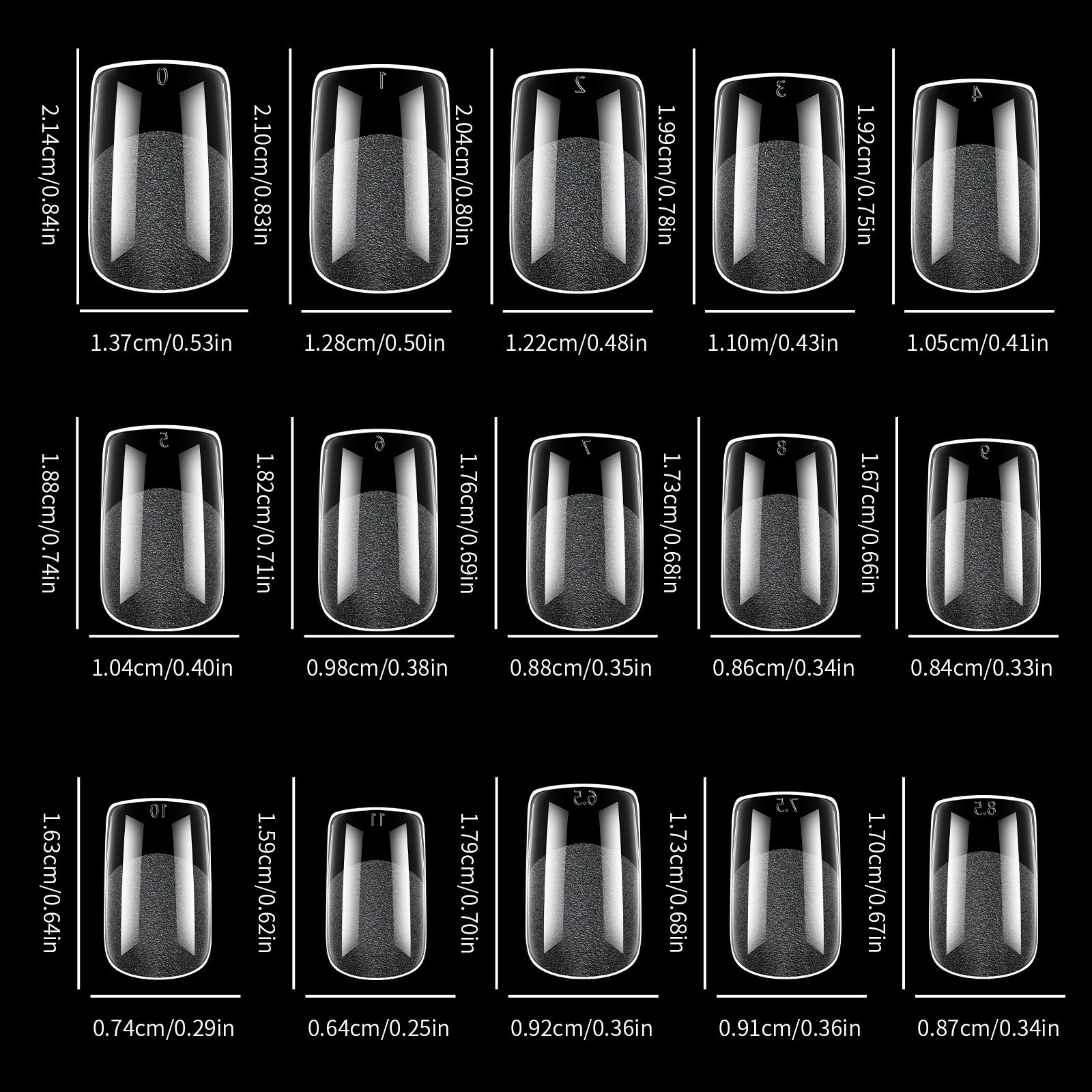 Soft Gel Tips 360PCS Full Cover Fake Nails Almond/Coffin/Oval/Square Nail Tips