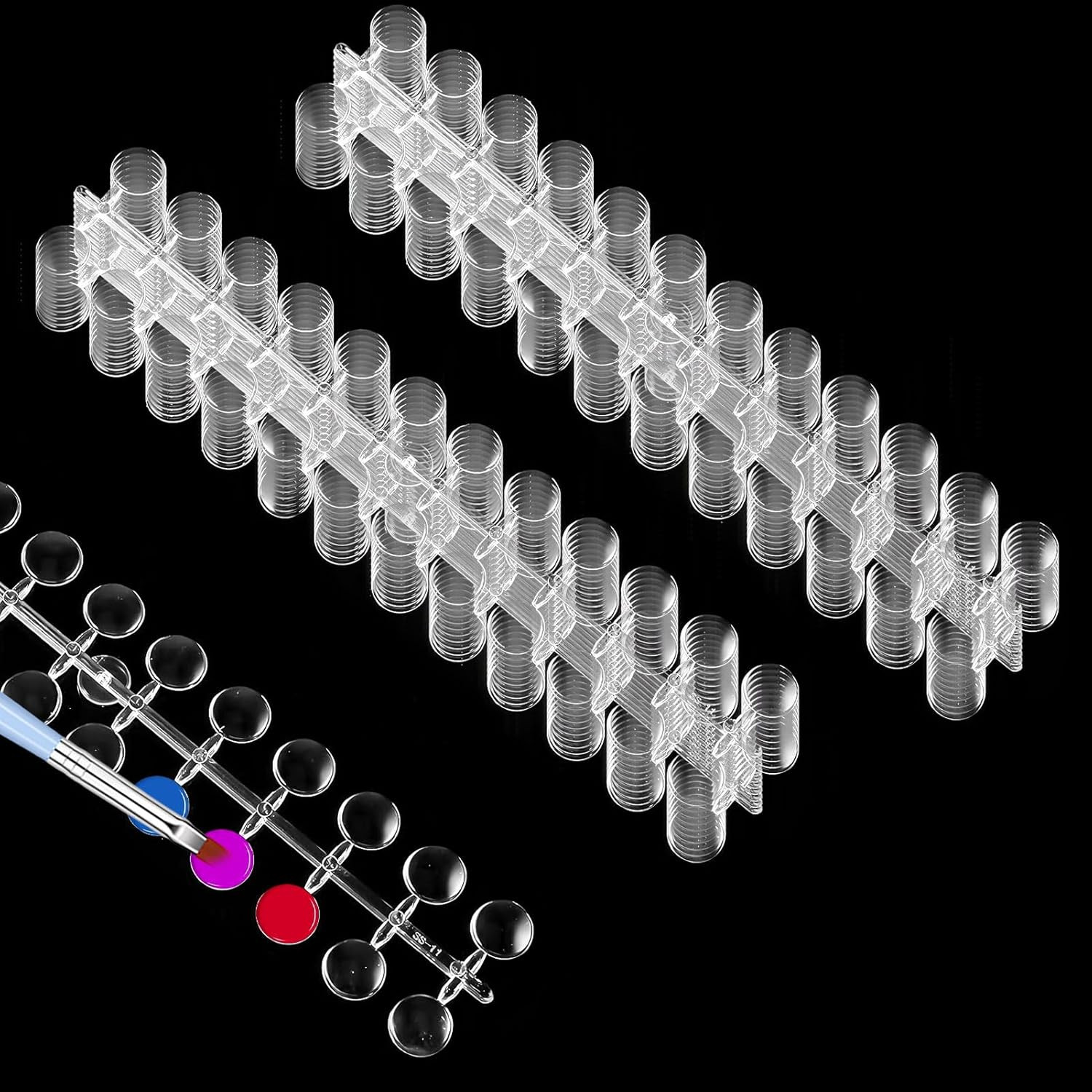 Nail Colour Display, 240 Pcs Clear Nail Swatches, round Nail Art Color Display C