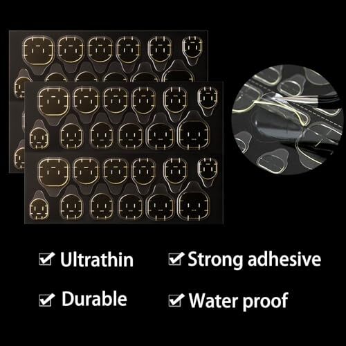 1200 Pcs 50 Sheets Nail Adhesive Tabs Nail Glue Stickers for Press on Nails