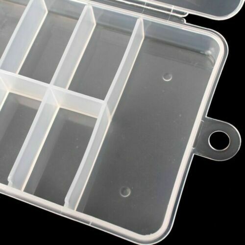 5 x Rectangle Empty 100pcs False Tips Box Storage Case Set Nail Art Craft Salon