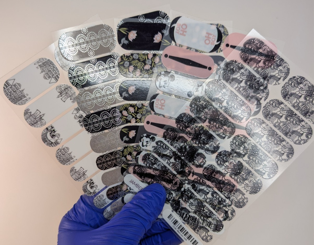 Jamberry Nail Wraps Full Sheets – Disney Mickey Pinks & Neutrals – Lot of 5