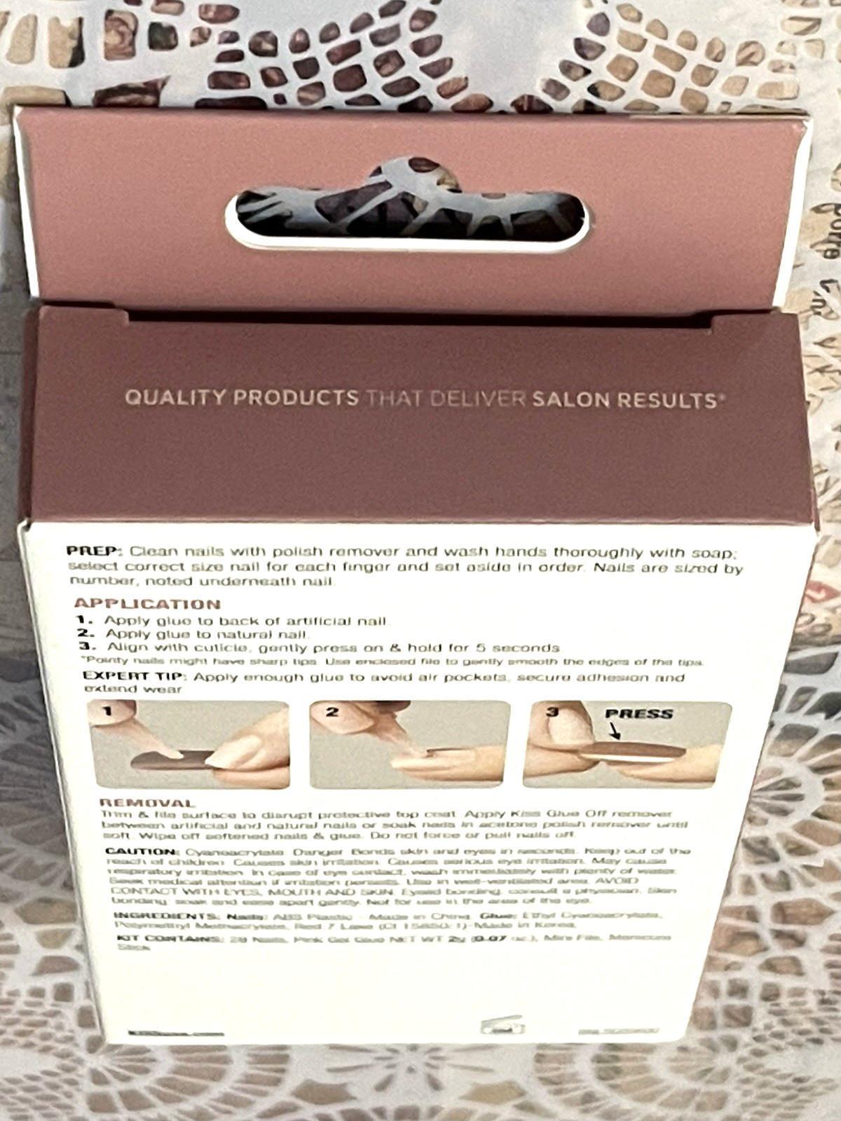 Kiss Bare but Better TRUE NUDE 86573 Sculpted Fake 28 Long Coffin Nails and Glue