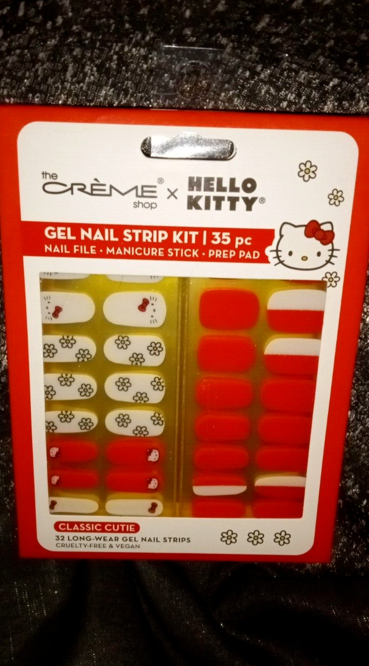 Sanrio The Créme Shop HELLO KITTY CLASSIC CUTIE Red & White Gel Nail Strips❤️
