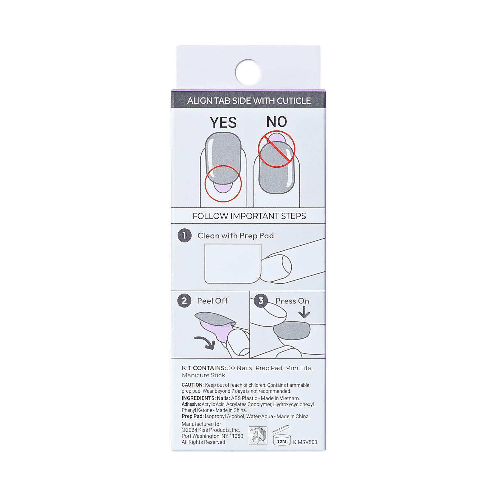 imPRESS Press On Nails 30 Count Salon Quality Easy Apply Chip Proof Waterproof