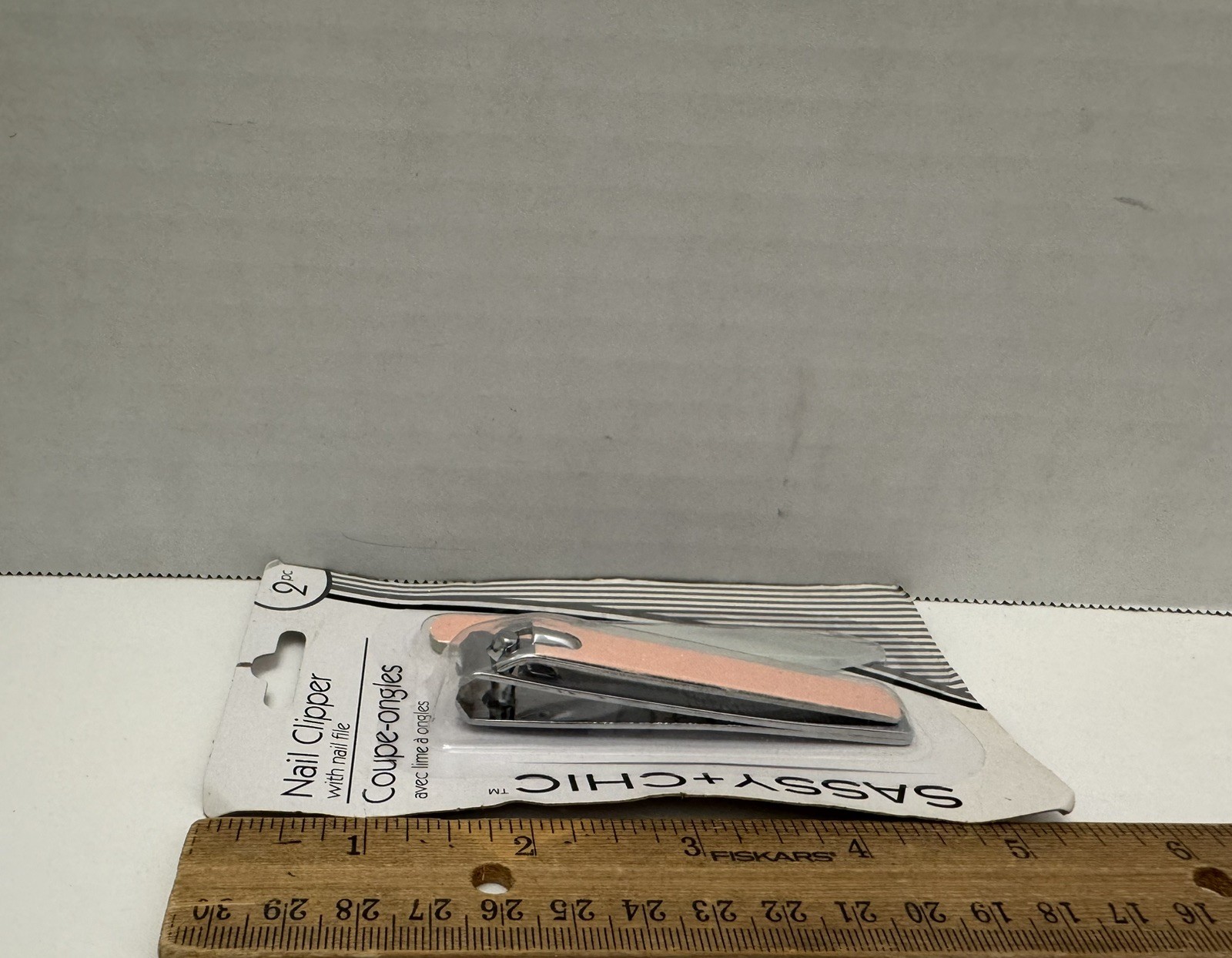 Sassy + Chic Pink Sparkle Nail Clippers with Nail File, Brand New, Sealed