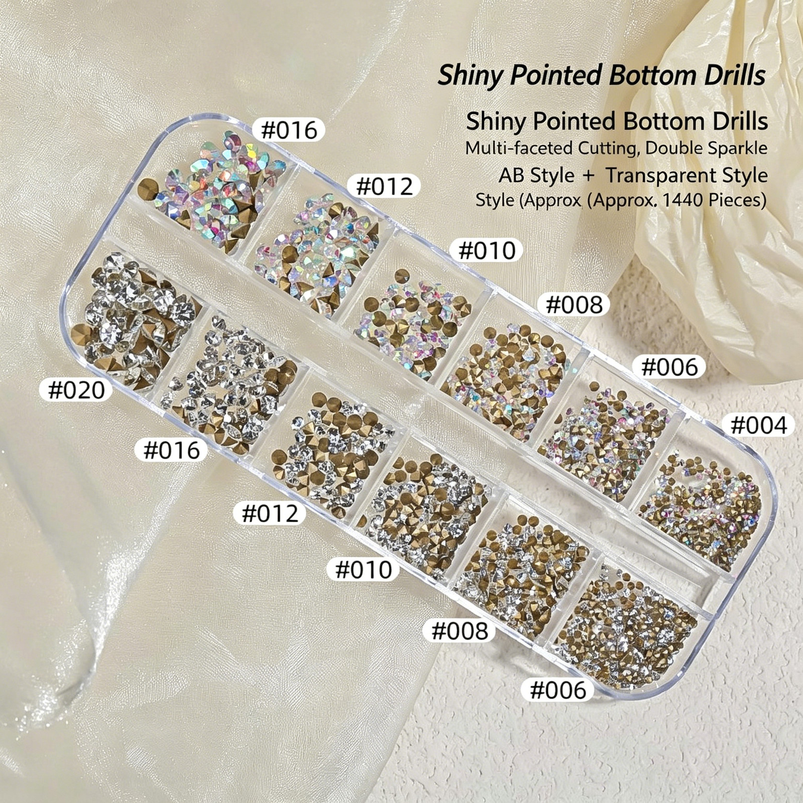 Nail Art Rhinestones Internet Celebrity Hot Sale Pointed Bottom Rhinestones Tran