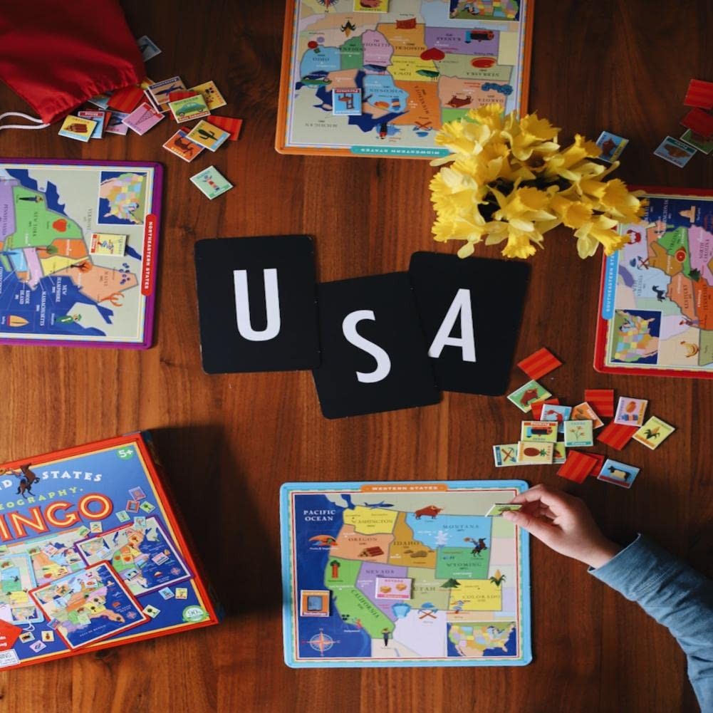 eeBoo: United States Geography Bingo Game, for 2 to 6 1 EA, Multicolor