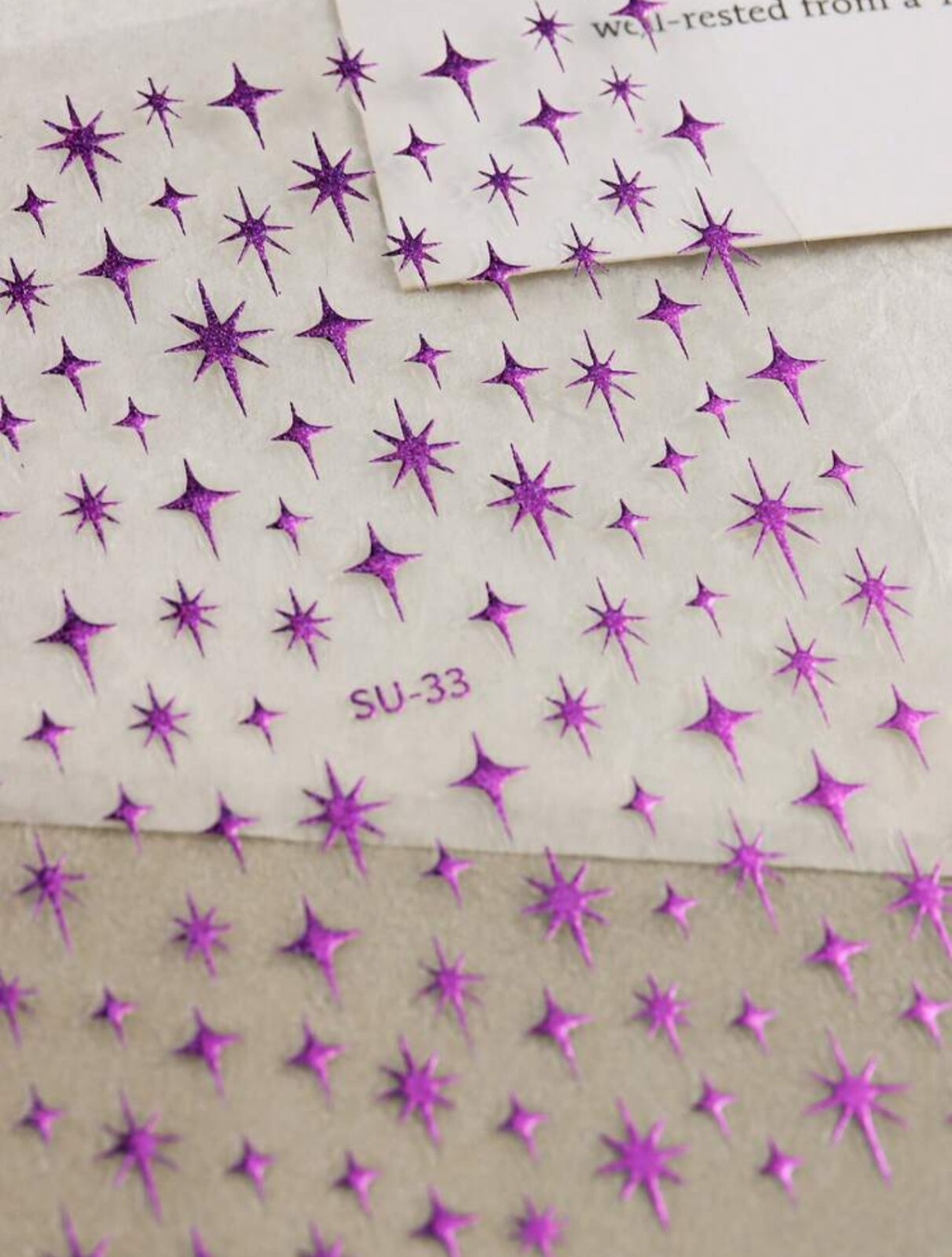 Nail Art Stickers Star SILVER GOLD PINK HOLOGRAPHIC METALLIC CHRISTMAS STARS