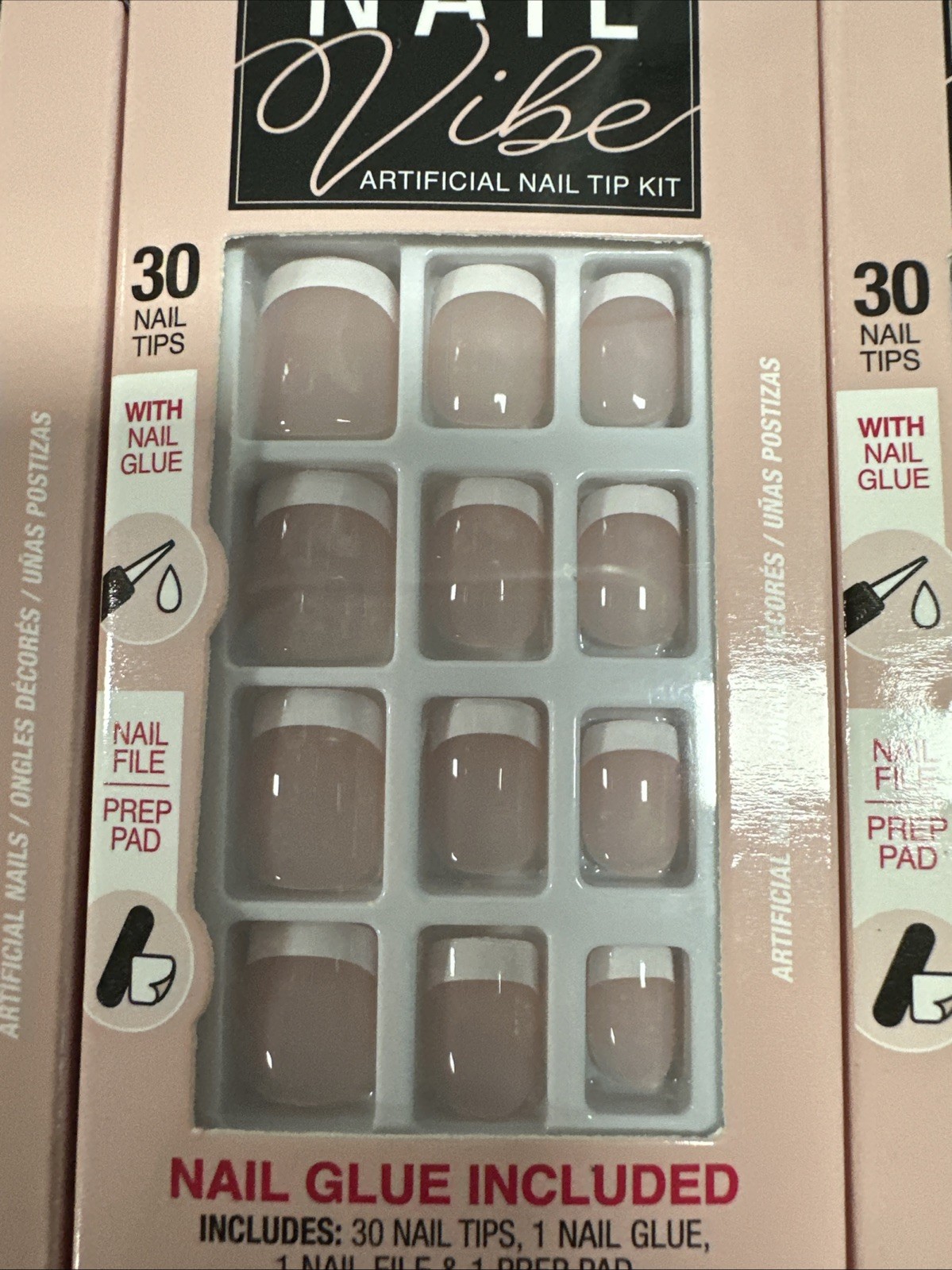 (3) L.A. Colors Nail Vibe Artificial Nail Kit, Beloved – 30 Nail Tips Included